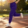 thumbnail image 7 of Resicozy SweatPants for Women Baggy Trousers Wide Leg Elastic Waist Athletic Casual Workout Lounge Joggers with Pockets Purple L, 7 of 7