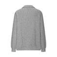 thumbnail image 5 of NMMUED Women's Sweatshirt Half Zip Pullover Women Soft Sweatshirts for Women Collared Sweatshirt 1/4 Zip Pullover Women Quarter Zip Sweatshirt Women Sweatshirts for Women Loose Fit Gray XXL, 5 of 6