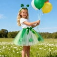 thumbnail image 5 of SonxaHe Little Girls' Skirts for St. Patrick's Day Sequin Tutu Skirt Kids Elastic Waist Party Ballet Dance Skirts Green,Size 9-11 Y, 5 of 6