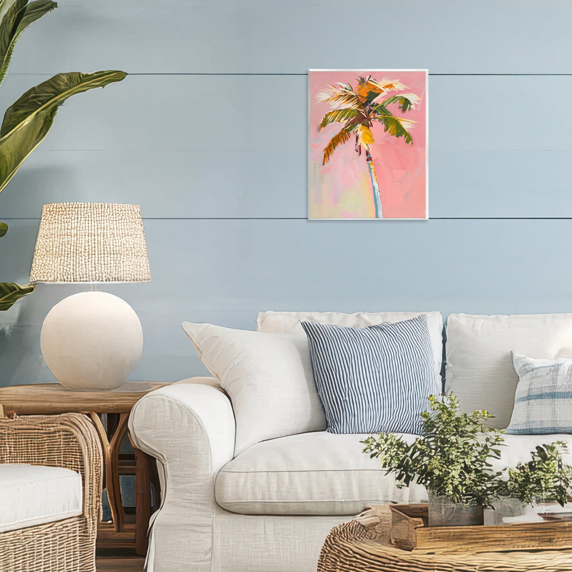 Stupell Industries Pink Palm Summer Oasis Wall Plaque Art, design by The Prints Vibe