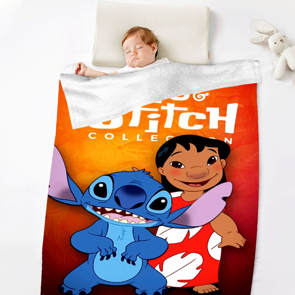 HRTLSS Anime Stitch Blanket for Girls Adults Kids Cartoon Plush Throw  Blankets Room Decor for Bedroom Gifts for Girls Boys Baby Stuff 50x60