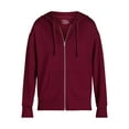 thumbnail image 3 of Time and Tru Women's and Women's Plus Zip Up Fleece Jacket with Hood, Sizes XS-4X, 3 of 6