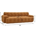 thumbnail image 2 of 3-Seater Sofa, Cloud Couch, Button Tufted Upholstered Sofa with High-Density Foam, No Assembly Required Compression Sofa for Living Room or Apartment in Camel (Nomad), 2 of 3