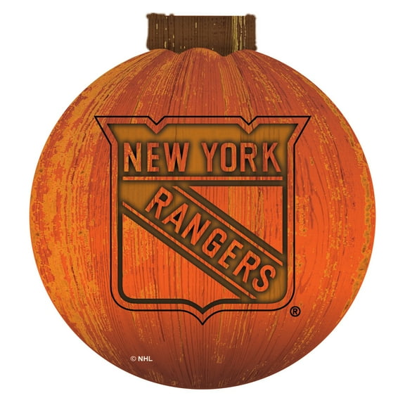 New York Rangers 12'' Pumpkin Sign
