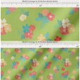 thumbnail image 2 of Soimoi Green Cotton Cambric Fabric Leaves & Floral Artistic Print Fabric by the Yard 56 Inch Wide, 2 of 7