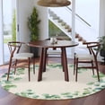 thumbnail image 3 of Round Rug 6Ft Washable Non-Slip, Sage Green Eucalyptus Circle Area Rugs for Living Room Bedroom, Spring Summer Leaves Rustic Burlap Indoor Floor Mats Carpet Runner for Home Decor Aesthetic, 3 of 8
