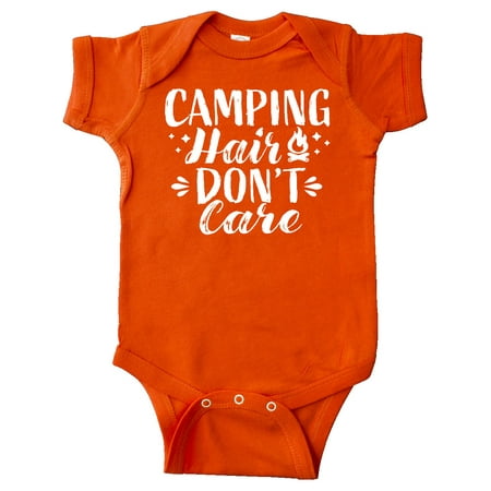 

Inktastic Camping Hair Dont Care with Campfire Gift Baby Girl Bodysuit