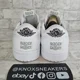 thumbnail image 3 of Ni-k-e Air Jordan 1 Retro Low Slip White Sneakers AV3918 100 Women's Size 7, 3 of 6