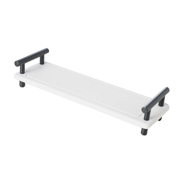 Organizador de fregadero de cocina, decorativo, versátil, con esponja y dispensador de jabón. mango negro blanco