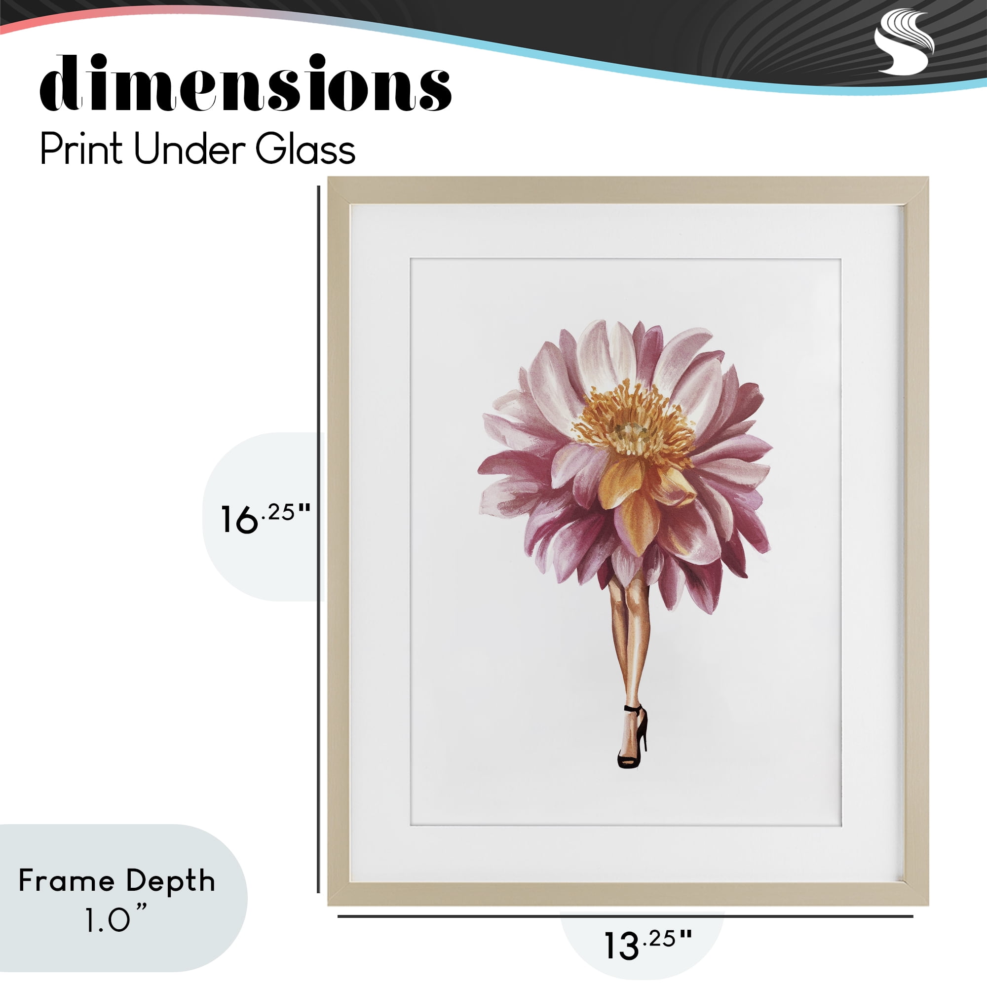 Stupell Industries Glam Floral Walkway Birch Framed Print Under Glass, design by Svetlana Aleynikova