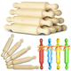 thumbnail image 5 of 6X Mini rodillo de madera de 6 pulgadas de largo para cocina, rodillo de masa de madera pequeño para niños, pasta de fondant, 5 of 6