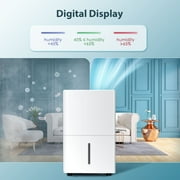 Auseo 35 Pint Dehumidifier, 3000 Sq.ft Coverage Area, 24H Timer & Sleep Mode, Filter Cleaning, Basement/Bedroom