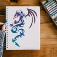 thumbnail image 6 of Tattoo Dragon Stencil for Painting 8.3x11.7inch Large Dragon Shape Stencil Plastic PET Tattoo Dragon with Wings Drawing Template Animal Theme Stencil for Painting on Wood Fabric, 6 of 7