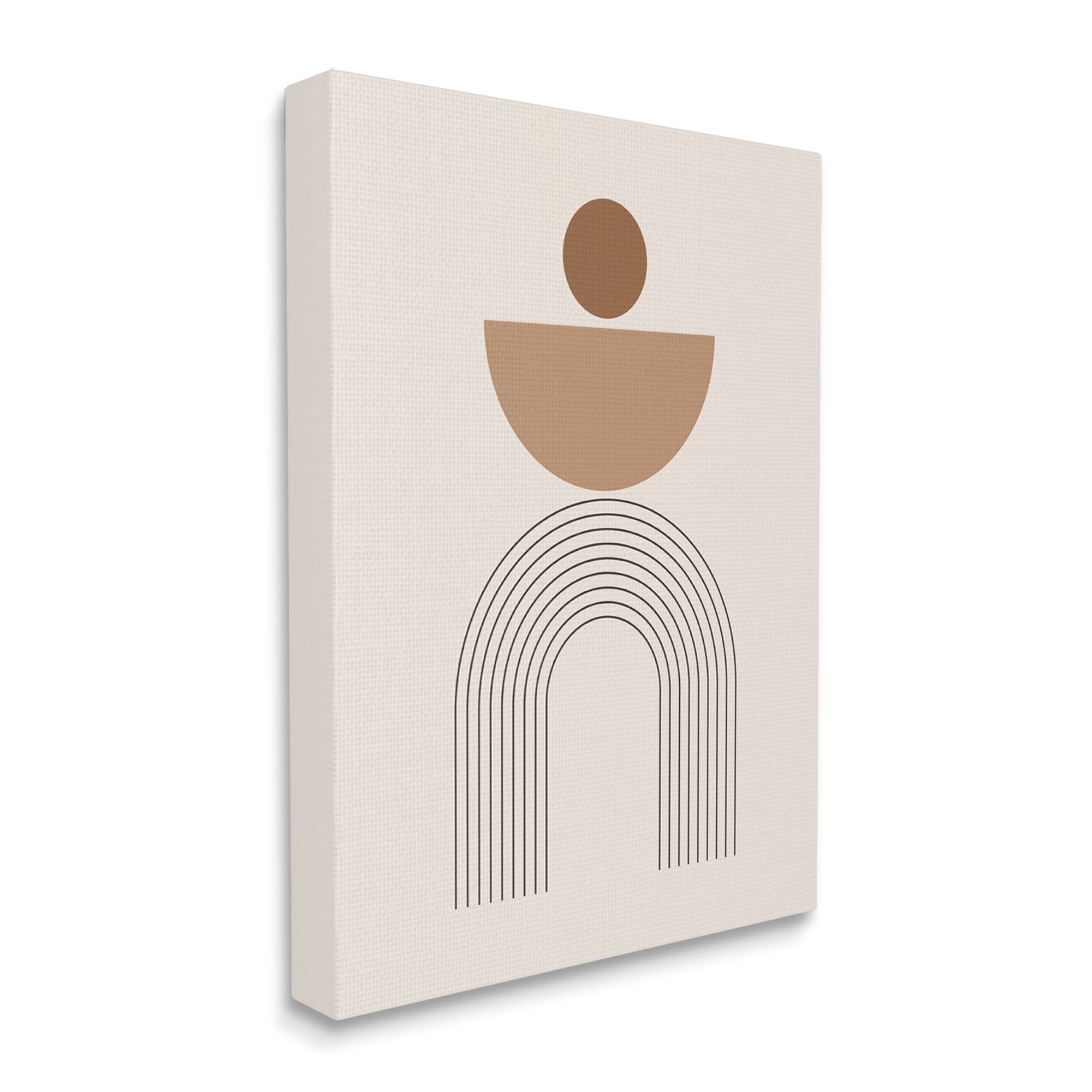Stupell Industries Brown Boho Arch Abstract Painting Gallery Wrapped Canvas Print Wall Art, 36 x 48