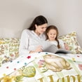 thumbnail image 4 of Erosebridal Happy Easter Rabbit Twin Comforter Sets,Retro Watercolor Easter Eggs Bedding Set For Girls Kids Reversible 2pcs, 4 of 7