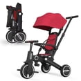 thumbnail image 1 of Cochecito de triciclo Bebehoo plegable para niños de 1 a 5 años, color rojo, 1 of 6