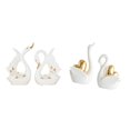 thumbnail image 1 of Estatuas de cisnes, figuras de cisnes de cerámica, escultura de mesa, animales decorativos, centro de mesa moderno, material elegante, ideal para, 1 of 8