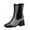 Light Blue, variant on Bmisegm Ladies Fashion Colorblock Leather Face Square Toe Back Zip High Heel Boots Shoes Boots for Women White 7.5