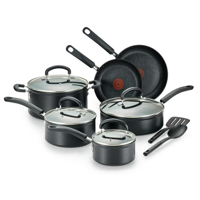 Juego de Utensilios de Cocina T-fal Negro de Titanio Antiadherente Avanzado con Indicador de Calor,