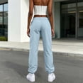 thumbnail image 5 of Hvogkswy Cargo Pants for Women Multi Pockets Elastic Waist Casual Loose Long Trousers Ankle Cuff Quick-Dry Breathable Casual Pants S-5XL, 5 of 8