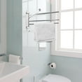 thumbnail image 2 of WRISTBIQUE Stainless Steel Bathroom Towel Holder with 4 Swivel Rods and Hooks Wall-Mounted Organizer, 2 of 7
