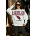 thumbnail image 6 of Women's Gameday Couture  White Arizona Cardinals  Sunday Drives Oversized Crewneck Pullover Sweatshirt, 6 of 7