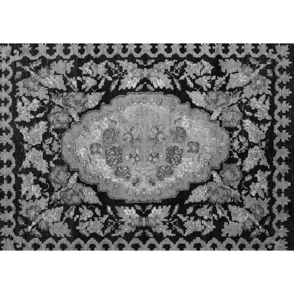 Ahgly Company Indoor Rectangle Medallion Gray French Area Rugs, 5' x 7'