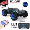 thumbnail image 2 of Luces de Control remoto duales con gestos de 2,4G, coche acrobático 4WD, coche de escalada todoterreno giratorio de 360 °, Control remoto Dual azul, 2 of 8