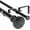 Black, variant on Urbanest Adjustable Double Curtain Rod Set Semplice Manhattan Finials – 1″ Front & 5/8″ Back Rod With Glossy White Rod, 84–120 Inches
