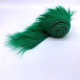 thumbnail image 3 of Shaggy Mohair Faux Fur Fabric Strips Ribbon, Pre Cut Roll, 4" Wide by 60" Long - Kelly Green, 3 of 4