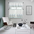 thumbnail image 4 of Aqua Coastal Shell Kitchen Curtains Sets for Windows 36 Inch Length, Nautical Coral Starfish Seahorse Rod Pocket Window Treatments Tier Curtains and Valances Set for Bedroom/Bathroom, 4 of 8