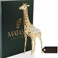 thumbnail image 5 of Matashi 24K Gold Plated Crystal Studded Long Necked Giraffe Ornament Tabletop Showpiece, Gift Ready for Christmas, Valentine's Day, Birthday, 5 of 6