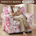 thumbnail image 4 of Psesaysky Pink Butterfly and Floral Couch Covers for Living Room, 2 Piece Individual Cushion Cover Brushed Armchair Covers Stretch for Pet, 4 of 8