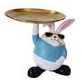 thumbnail image 2 of Bandeja de almacenamiento, bandeja para joyas, soporte para aretes, caja de almacenamiento, figura de conejo para bar Azul claro, 2 of 9