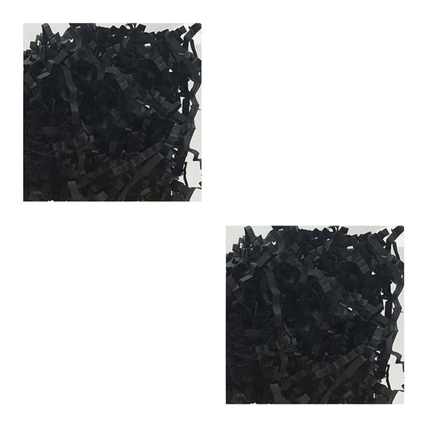 Bearachild Hierba de rafia Papel triturado DIY Confeti Relleno a prueba de golpes Decoración de fiesta Suministro de embalaje para la escuela Aula negro Type2 NO2 Bearachild CBP255753