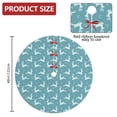 thumbnail image 2 of 48 Inch Christmas Tree Skirt – Velvet Plush Tree Mat, Soft Thickened Polyester with Red Ties, Single-Sided Printing, Available in 30in/36in/48in, Perfect for Holiday Xmas Tree Decoration, 2 of 7