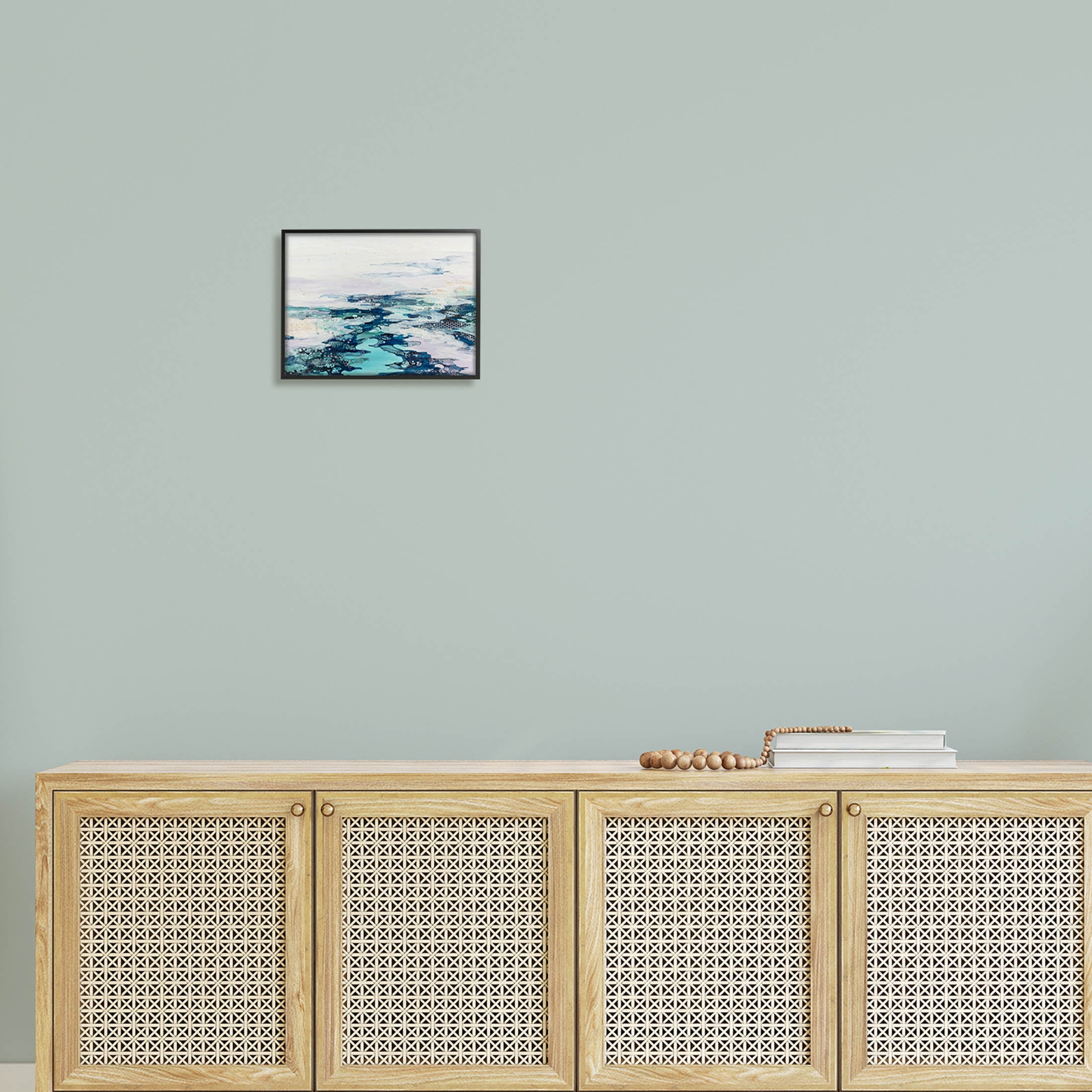 Abstract Water Ocean Composition Abstract Graphic Art Black Framed Art Print Wall Art