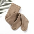thumbnail image 3 of Toddler Girls Knit Cotton Tights Thread Crochet Pantyhose Warm Ribbed Stockings Dark Grey 2-3 Years, 3 of 7