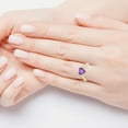 thumbnail image 3 of Pompeii 7mm Amethyst Solitaire Heart Shape Leaf Accent Ring in 14k White or Yellow Gold, 3 of 3