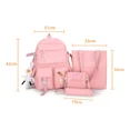 thumbnail image 2 of HYF Set 4 Mochila Bolsas Escolar Estudiante Tote Lapicera Laptop Viaje 17 Pulgadas Impermeable Color Negro, 2 of 7