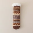 thumbnail image 4 of Uaswgudfs Women's Winter Warm Fuzzy Socks - Slip Resistant, Thick Soft Wool Blend, Cozy Floor Socks for Women Brown, 4 of 4