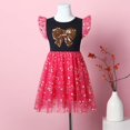 thumbnail image 2 of 5T Dresses For Girls Tutu Ruffle Sleeve Summer Casual Bowknot Princess Birthday Party Dress Dresses,Red,4-5 Years, 2 of 5