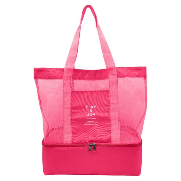 Eoozwa Double Layer Insulated Picnic Bag Multifunctional Thermal Tote with Aluminum Foil Lining, Portable One Shoulder Sports Cooler for Outdoor Travel, Reusable Food Carrier