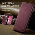 thumbnail image 5 of CaseMe Leather for Google Pixel 10A Case, Flip Wallet Leather Case with Card Holder Magnetic Closure Shockproof Kickstand Protective Phone Cases Cover,Wine Red,For Google Pixel 10A, 5 of 5