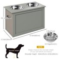 thumbnail image 3 of PawHut Elevated Dog Bowls, Pet Feeder for Large Dogs with Storage, Grey, 3 of 10