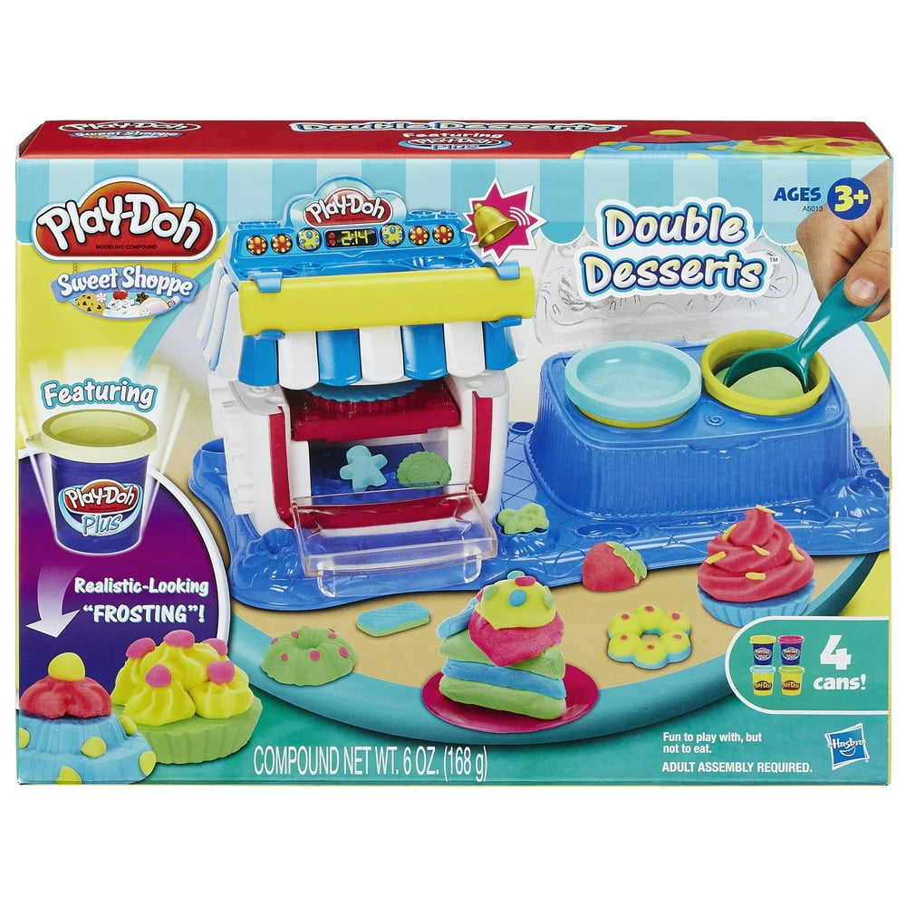 PlayDoh Sweet Shoppe Double Desserts Food Set with 4 Cans of PlayDoh