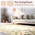 thumbnail image 2 of Ultra Soft Area Rug, Elegant Blossom Welcome Mat With Sophisticated Floral Arrangement, Non Slip, Stain Resistant, Washable Area Rugs for Living Room, Bedroom(Beige, 8X10), 2 of 8