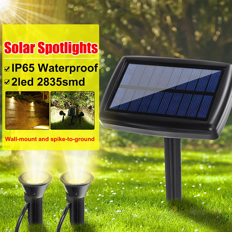 Outdoor Green Solar LED Spot Lights Landscape Solar Power Light Waterproof Lamps 