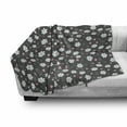 thumbnail image 3 of Daisy Soft Flannel Fleece Throw Blanket, Chamomile Blooms with Little Pink Hearts and Dots Romantic Doodle, Cozy Plush for Indoor and Outdoor Use, 50" x 60", Charcoal Grey Baby Blue, by Ambesonne, 3 of 6
