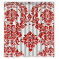 thumbnail image 1 of ABPHQTO Cortina de ducha de damasco floral Cortina de ducha impermeable 160x180 cm, 1 of 2